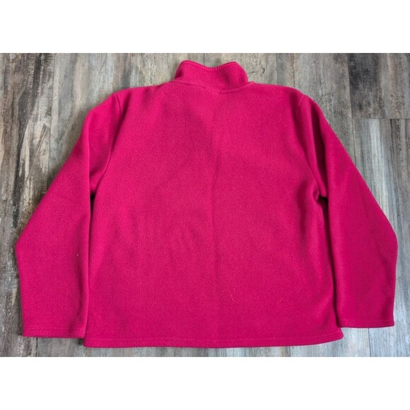 VINTAGE DISNEY Winnie the Pooh Raspberry Pink Fleece Pullover Jacket Medium VTG - Picture 7 of 7